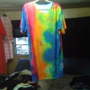 Tie die knee length dress